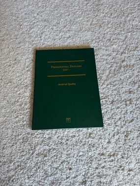 Presidential Dollars 2007 Archival Quality Green Collector Album